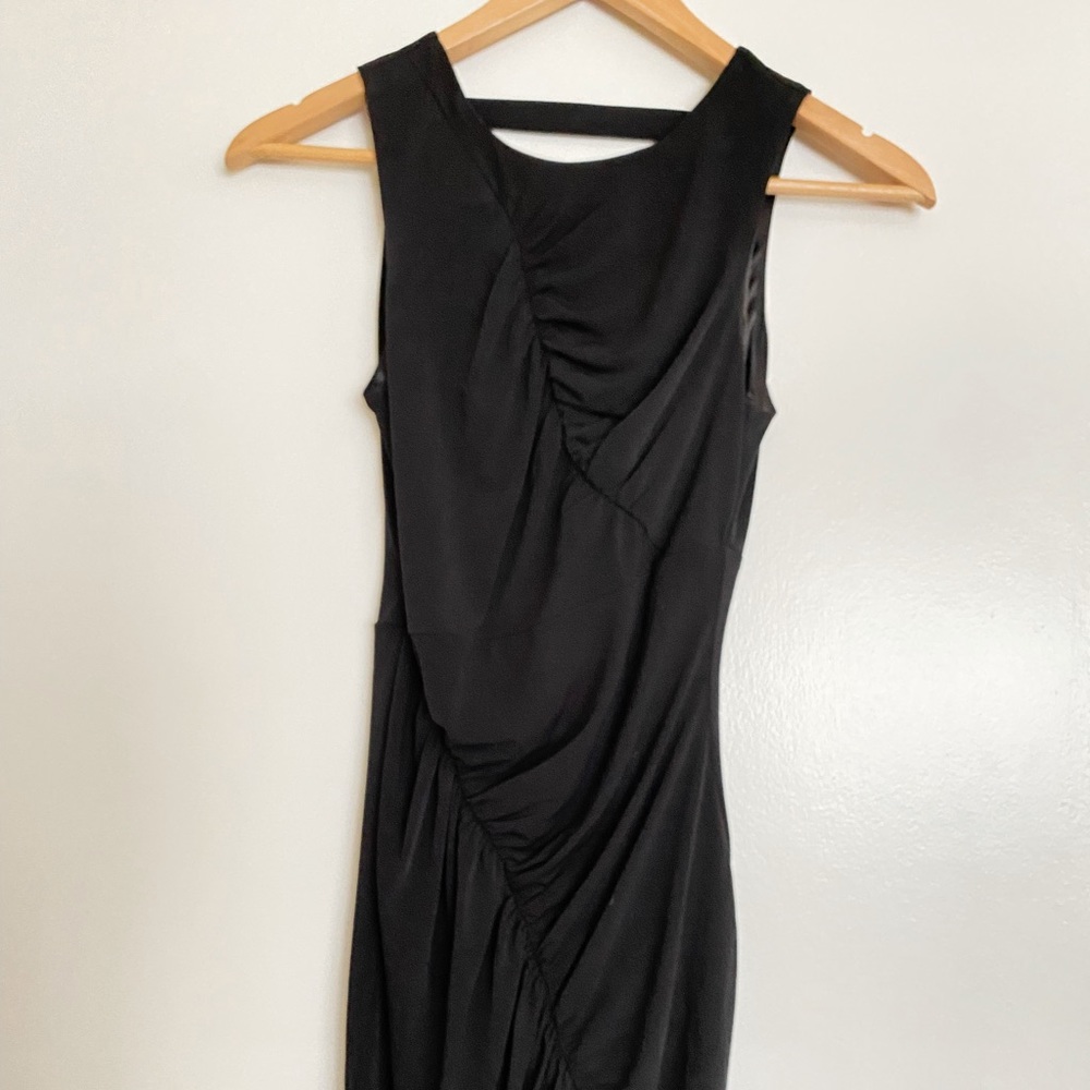 Black BCBGeneration Open Back Dress, Black, XXS